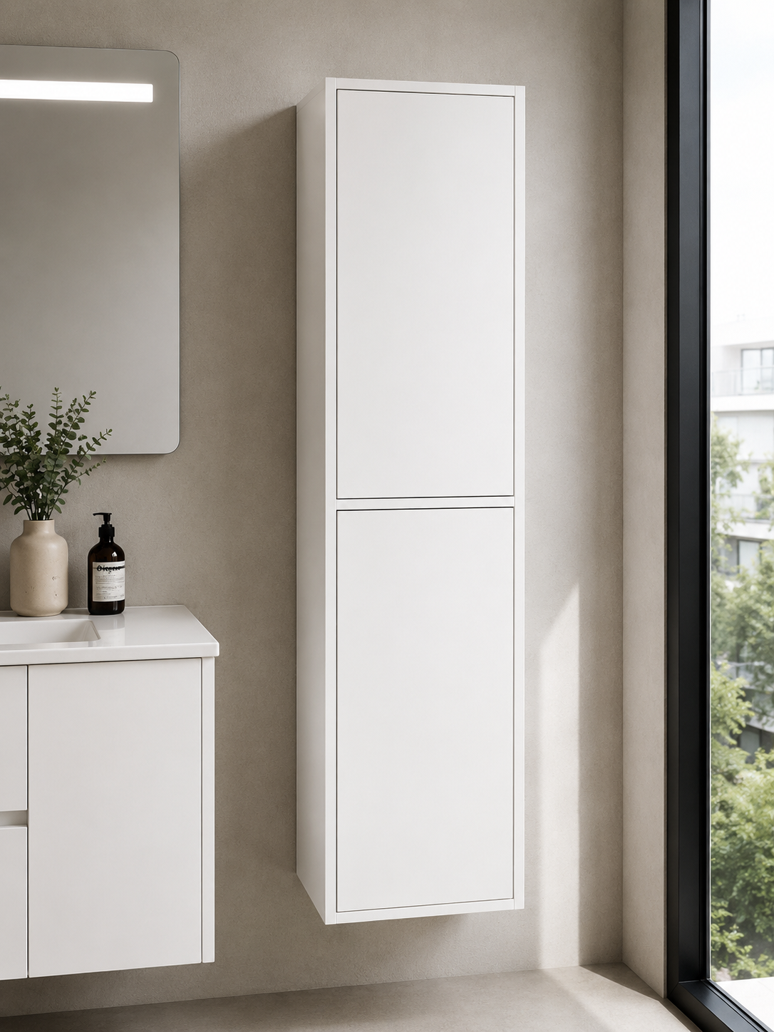 Badezimmerschrank FLORENCIA mit zwei Türen 140x35 cm