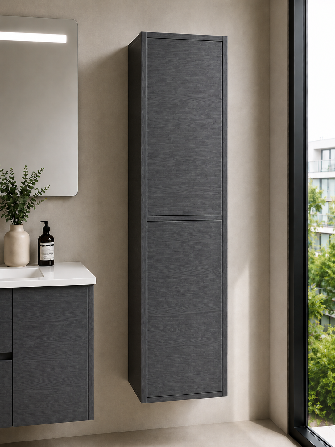 Badezimmerschrank FLORENCIA mit zwei Türen 140x35 cm