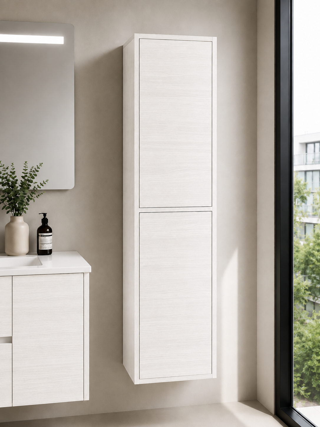 Badezimmerschrank FLORENCIA mit zwei Türen 140x35 cm