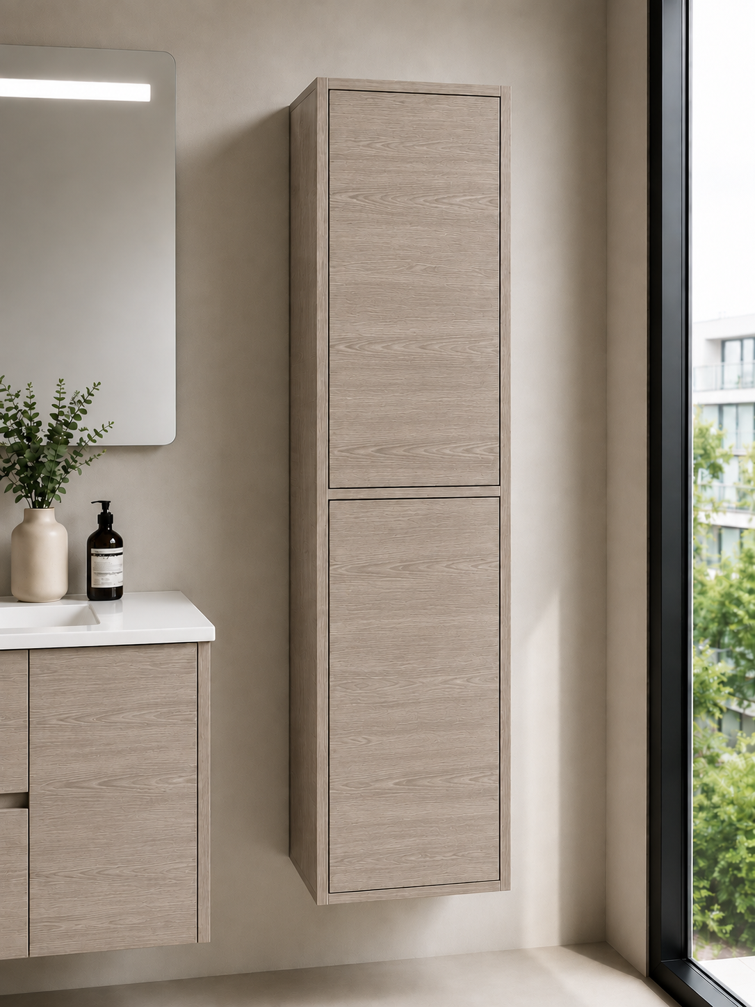 Badezimmerschrank FLORENCIA mit zwei Türen 140x35 cm