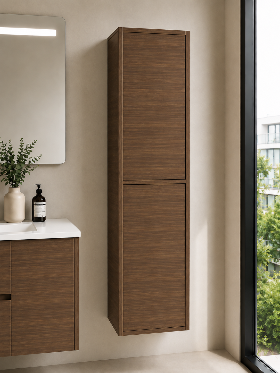 Badezimmerschrank FLORENCIA mit zwei Türen 140x35 cm