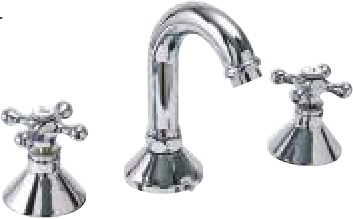 Batería lavabo caño central Clásica